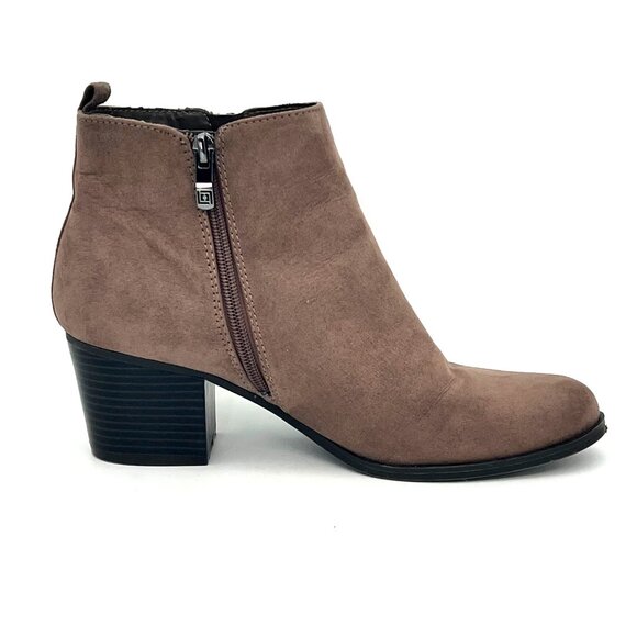 Liz Claiborne Refined Comfort Faux Suede Womens Ankle Booties Side Zippers 10M - Picture 16 of 16